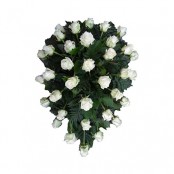 Funeral arrangement white roses