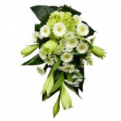 Funeral bouquet white lily